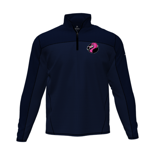 [CUS-DFW-QTRZ-PER-LSL-NVY-AS-LOGO2] Quarter Zip Pullover (Adult S, Navy, Logo 2)