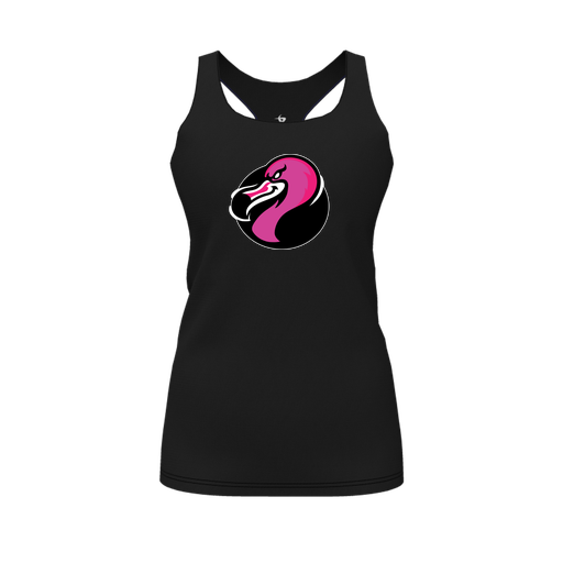 [FT0TRBBK-FYS-LOGO2] Decker Racerback Tank Top (Female Youth S, Black, Logo 2)