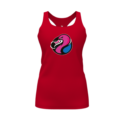 [FT0TRBRD-FYS-LOGO1] Decker Racerback Tank Top (Female Youth S, Red, Logo 1)