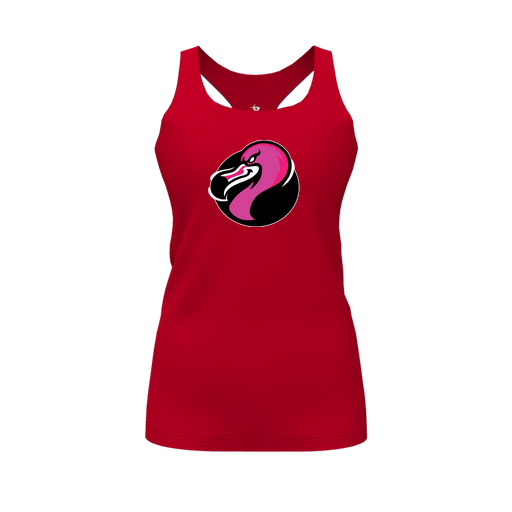 [FT0TRBRD-FYS-LOGO2] Decker Racerback Tank Top (Female Youth S, Red, Logo 2)