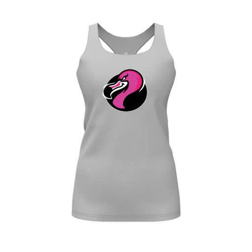 [FT0TRBGY-FYS-LOGO2] Decker Racerback Tank Top (Female Youth S, Gray, Logo 2)