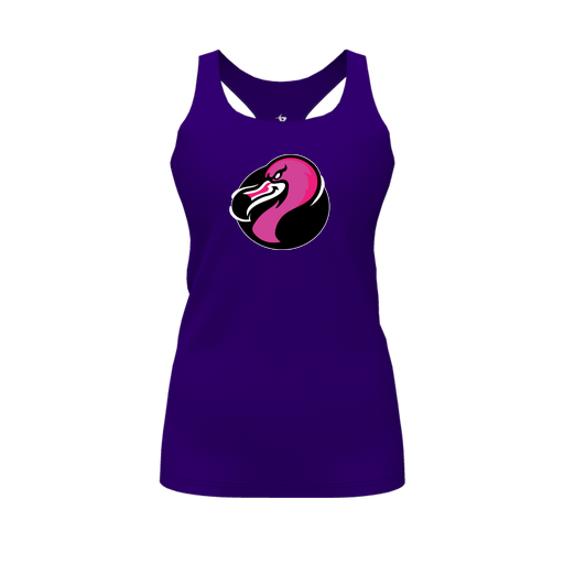 [FT0TRBPP-FYS-LOGO2] Decker Racerback Tank Top (Female Youth S, Purple, Logo 2)