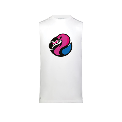 [222593.005.S-LOGO1] Men's CoolDry TankTop (Adult S, White, Logo 1)