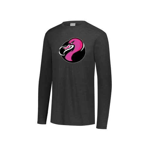 [FTLCUBBK-YS-LOGO2] Decker Youth Tri-Blend T-Shirt - Long Sleeve (Youth S, Black, Logo 2)