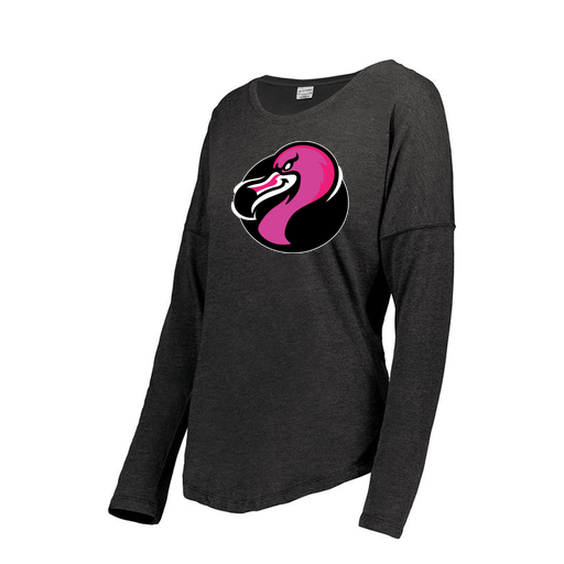 [FTLCUBBK-FAXS-LOGO2] Decker Women's Tri-Blend T-Shirt - Long Sleeve (Female Adult XS, Black, Logo 2)